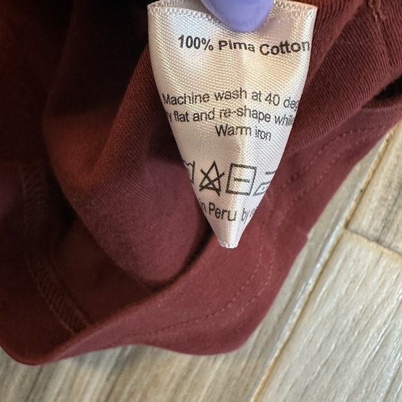 Eskandar Hoodie O/S Brick Red Pima Angle to Front Full Zip Lagenlook Casual - Picture 9 of 12